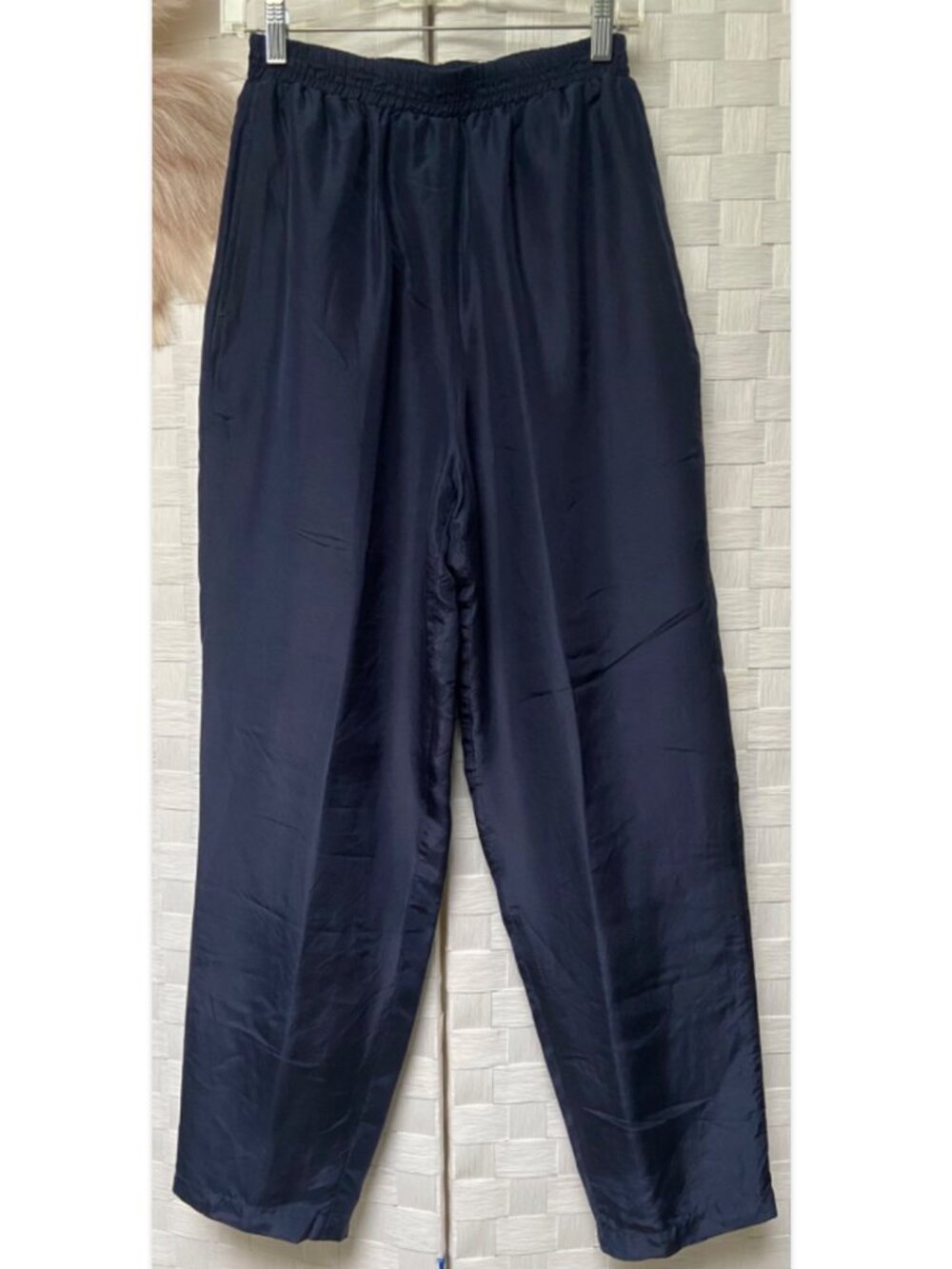 VTG Vintage Hunt Club Women's 100% Silk Blue Pants Size M